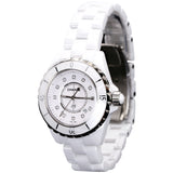Buy Shop Chanel J12 Diamonds Ceramic White Dial White Steel Strap Watch for Women - J12 H1628 USA Online