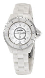 Buy Shop Chanel J12 Diamonds Ceramic White Dial White Steel Strap Watch for Women - J12 H1628 USA Online