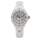 Buy Shop Chanel J12 Diamonds Ceramic White Dial White Steel Strap Watch for Women - J12 H1628 USA Online