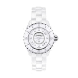 Buy Shop Chanel J12 Diamonds Ceramic White Dial White Steel Strap Watch for Women - J12 H1628 USA Online