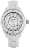 Buy Shop Chanel J12 Diamonds Ceramic White Dial White Steel Strap Watch for Women - J12 H1628 USA Online