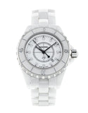 Buy Shop Chanel J12 Diamonds Ceramic White Dial White Steel Strap Watch for Women - J12 H1628 USA Online