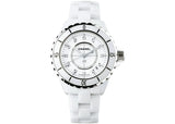 Buy Shop Chanel J12 Diamonds Ceramic White Dial White Steel Strap Watch for Women - J12 H1628 USA Online
