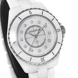 Buy Shop Chanel J12 Diamonds Mother of Pearl White Dial White Steel Strap Watch for Women - J12 H5704 USA Online