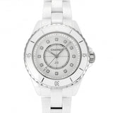 Buy Shop Chanel J12 Diamonds Mother of Pearl White Dial White Steel Strap Watch for Women - J12 H5704 USA Online