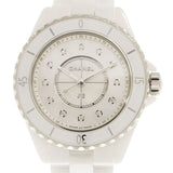 Buy Shop Chanel J12 Diamonds Mother of Pearl White Dial White Steel Strap Watch for Women - J12 H5704 USA Online