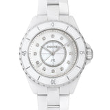 Buy Shop Chanel J12 Diamonds Mother of Pearl White Dial White Steel Strap Watch for Women - J12 H5704 USA Online