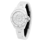 Buy Shop Chanel J12 Diamonds Mother of Pearl White Dial White Steel Strap Watch for Women - J12 H5704 USA Online
