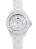Buy Shop Chanel J12 Diamonds Mother of Pearl White Dial White Steel Strap Watch for Women - J12 H5704 USA Online