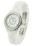 Buy Shop Chanel J12 Diamonds Quartz Ceramic White Dial White Steel Strap Watch for Women - J12 H2422 USA Online