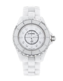 Buy Shop Chanel J12 Diamonds Quartz Ceramic White Dial White Steel Strap Watch for Women - J12 H2422 USA Online