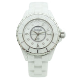 Buy Shop Chanel J12 Diamonds Quartz Ceramic White Dial White Steel Strap Watch for Women - J12 H2422 USA Online