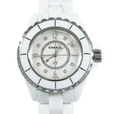 Buy Shop Chanel J12 Diamonds Quartz Ceramic White Dial White Steel Strap Watch for Women - J12 H2422 USA Online
