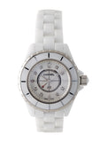 Buy Shop Chanel J12 Diamonds Quartz Ceramic White Dial White Steel Strap Watch for Women - J12 H2422 USA Online