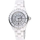 Buy Shop Chanel J12 Diamonds Quartz Ceramic White Dial White Steel Strap Watch for Women - J12 H2422 USA Online