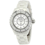 Buy Shop Chanel J12 Diamonds Quartz Ceramic White Dial White Steel Strap Watch for Women - J12 H2422 USA Online