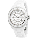 Buy Shop Chanel J12 Diamonds Quartz Ceramic White Dial White Steel Strap Watch for Women - J12 H2422 USA Online