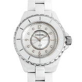 Buy Shop Chanel J12 Diamonds Quartz Ceramic White Dial White Steel Strap Watch for Women - J12 H2422 USA Online