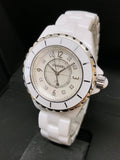 Chanel J12 Diamonds Quartz Ceramic White Dial White Steel Strap Watch for Women - J12 H2422