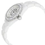 Buy Shop Chanel J12 Diamonds Quartz Mother of Pearl White Dial White Steel Strap Watch for Women - J12 H2570 USA Online