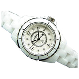 Buy Shop Chanel J12 Diamonds Quartz Mother of Pearl White Dial White Steel Strap Watch for Women - J12 H2570 USA Online