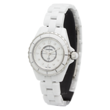 Buy Shop Chanel J12 Diamonds Quartz Mother of Pearl White Dial White Steel Strap Watch for Women - J12 H2570 USA Online
