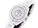 Buy Shop Chanel J12 Diamonds Quartz Mother of Pearl White Dial White Steel Strap Watch for Women - J12 H2570 USA Online