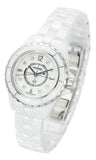 Buy Shop Chanel J12 Diamonds Quartz Mother of Pearl White Dial White Steel Strap Watch for Women - J12 H2570 USA Online