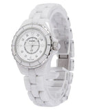 Buy Shop Chanel J12 Diamonds Quartz Mother of Pearl White Dial White Steel Strap Watch for Women - J12 H2570 USA Online