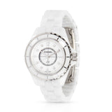 Buy Shop Chanel J12 Diamonds Quartz Mother of Pearl White Dial White Steel Strap Watch for Women - J12 H2570 USA Online