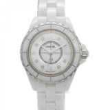Buy Shop Chanel J12 Diamonds Quartz Mother of Pearl White Dial White Steel Strap Watch for Women - J12 H2570 USA Online