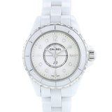 Buy Shop Chanel J12 Diamonds Quartz Mother of Pearl White Dial White Steel Strap Watch for Women - J12 H2570 USA Online