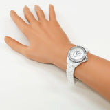 Buy Shop Chanel J12 Diamonds Quartz White Dial White Steel Strap Watch for Women - J12 H2572 USA Online