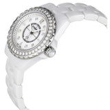 Buy Shop Chanel J12 Diamonds Quartz White Dial White Steel Strap Watch for Women - J12 H2572 USA Online