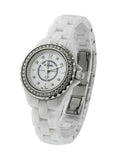 Buy Shop Chanel J12 Diamonds Quartz White Dial White Steel Strap Watch for Women - J12 H2572 USA Online