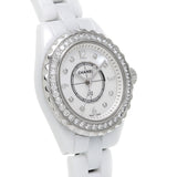 Buy Shop Chanel J12 Diamonds Quartz White Dial White Steel Strap Watch for Women - J12 H2572 USA Online