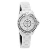 Buy Shop Chanel J12 Diamonds Quartz White Dial White Steel Strap Watch for Women - J12 H2572 USA Online