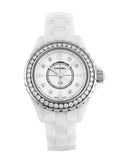 Buy Shop Chanel J12 Diamonds Quartz White Dial White Steel Strap Watch for Women - J12 H2572 USA Online