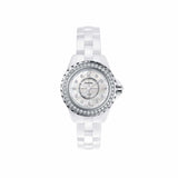 Buy Shop Chanel J12 Diamonds Quartz White Dial White Steel Strap Watch for Women - J12 H2572 USA Online