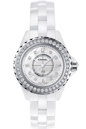 Buy Shop Chanel J12 Diamonds Quartz White Dial White Steel Strap Watch for Women - J12 H2572 USA Online