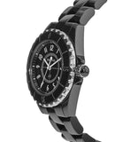Buy Shop Chanel J12 Quartz Ceramic Black Dial Black Steel Strap Watch for Women - J12 H0682 USA Online