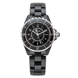 Buy Shop Chanel J12 Quartz Ceramic Black Dial Black Steel Strap Watch for Women - J12 H0682 USA Online