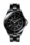 Buy Shop Chanel J12 Quartz Ceramic Black Dial Black Steel Strap Watch for Women - J12 H0682 USA Online