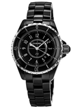Buy Shop Chanel J12 Quartz Ceramic Black Dial Black Steel Strap Watch for Women - J12 H0682 USA Online