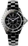 Buy Shop Chanel J12 Quartz Ceramic Black Dial Black Steel Strap Watch for Women - J12 H0682 USA Online