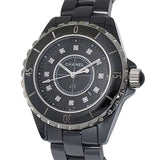 Buy Shop Chanel J12 Quartz Diamonds Black Dial Black Steel Strap Watch for Women - J12 H1625 USA Online