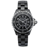 Buy Shop Chanel J12 Quartz Diamonds Black Dial Black Steel Strap Watch for Women - J12 H1625 USA Online