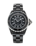 Buy Shop Chanel J12 Quartz Diamonds Black Dial Black Steel Strap Watch for Women - J12 H1625 USA Online