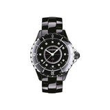 Buy Shop Chanel J12 Quartz Diamonds Black Dial Black Steel Strap Watch for Women - J12 H1625 USA Online