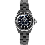 Buy Shop Chanel J12 Quartz Diamonds Black Dial Black Steel Strap Watch for Women - J12 H1625 USA Online